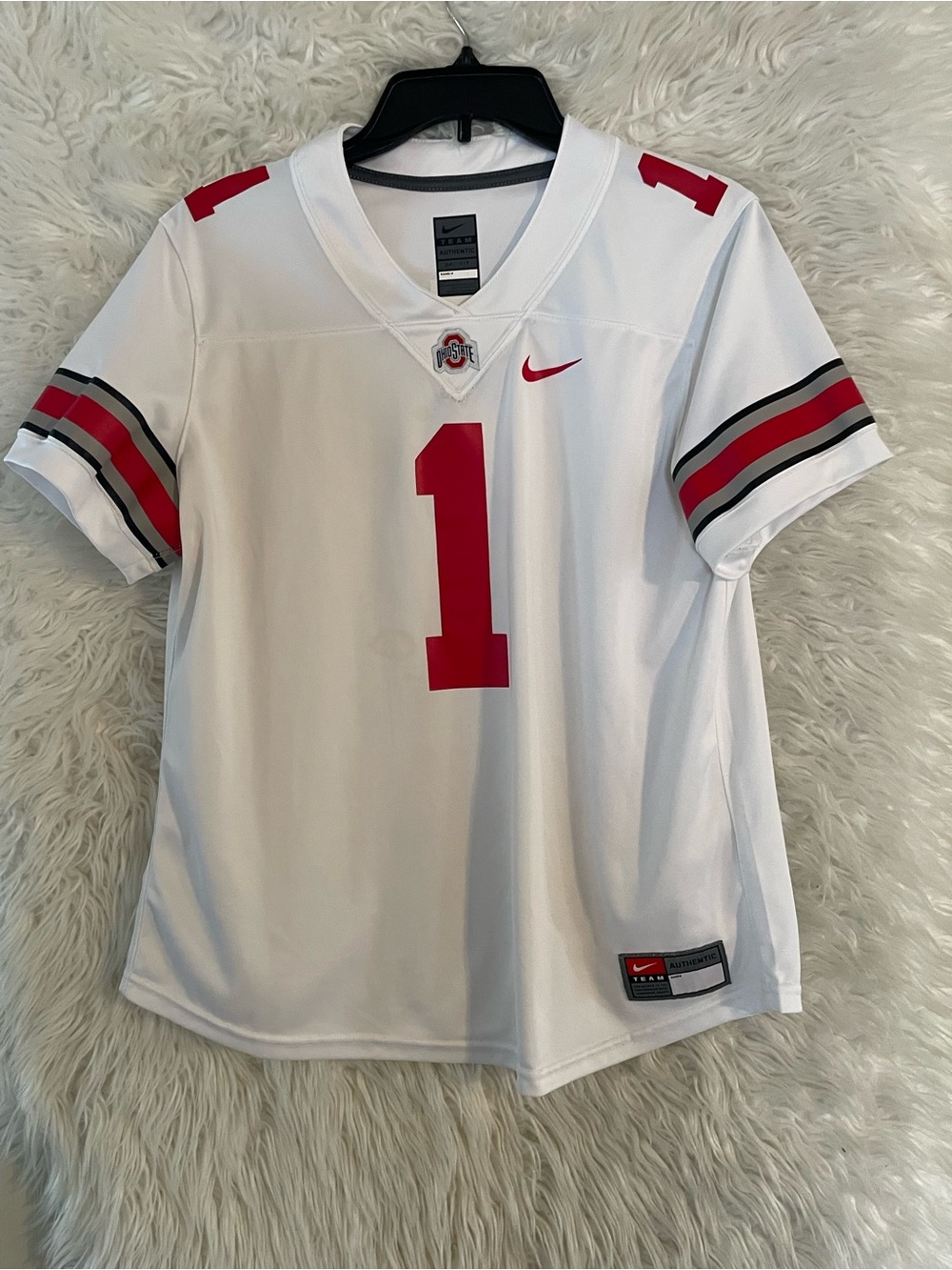 Ohio State Buckeyes Nike Team Authentic Dri-Fit Women’s #1 Football Jersey. L